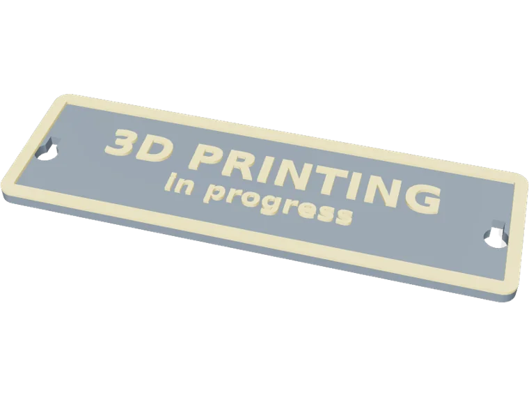 3D PRINTING sign (in progress), raised