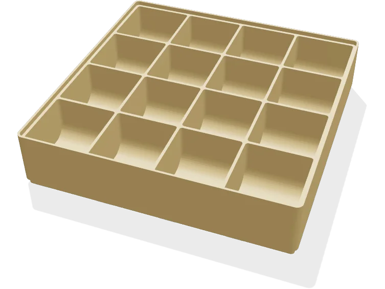 Bead and jewelry sorting tray 150 x 150 mm, 16 cells