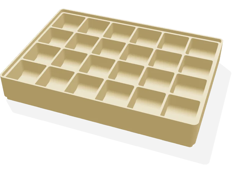 Bead tray 6 x 4, shallow
