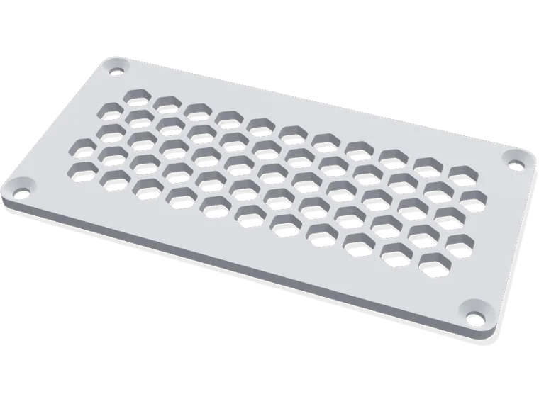 Cabinet vent 120 x 60 mm, hex
