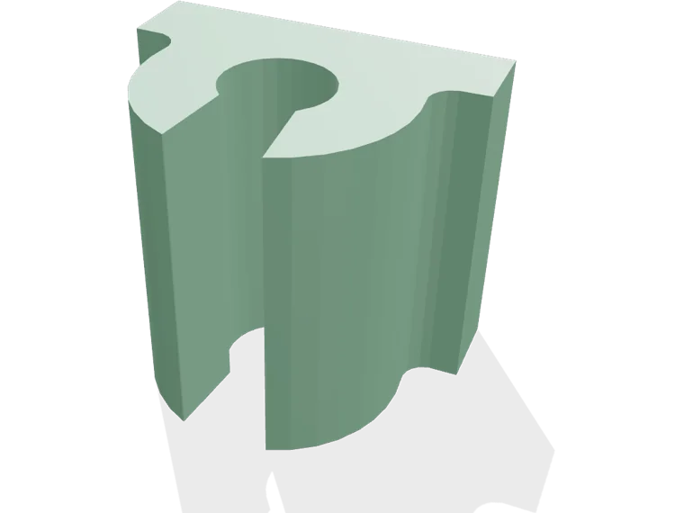 Snap clip for 3 mm cables, adhesive