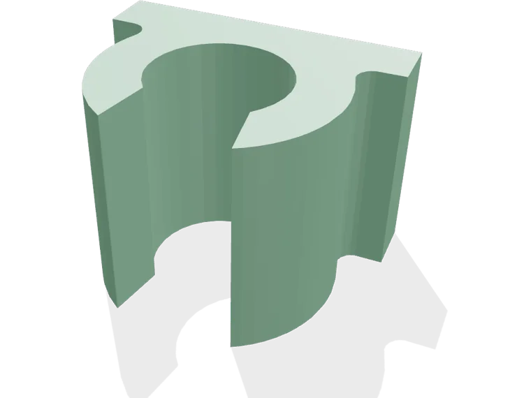 Snap cable clip for 6 mm cables, adhesive