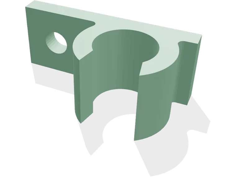 Snap cable clip for 8 mm cables, screw mount