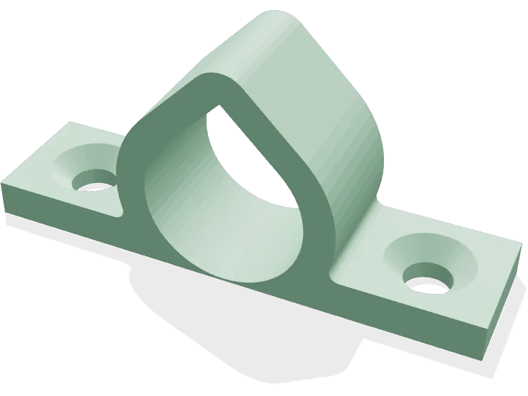 Cable saddle clamp for 12 mm cables