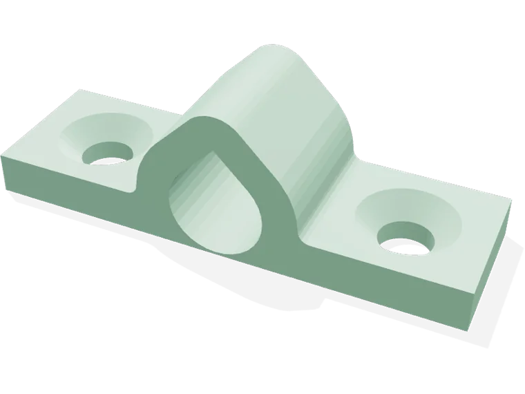 Screw-down cable saddle, 6 mm