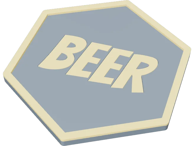 Hex BEER coaster