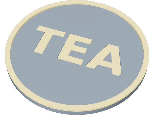 Round TEA coaster