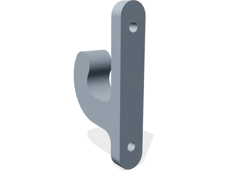 Small coat hook (J), 30 mm reach