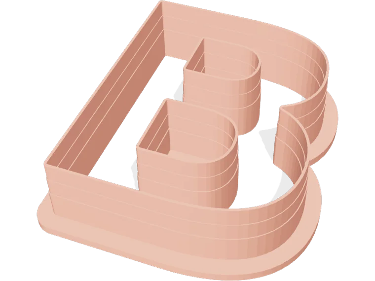 Letter B cookie cutter