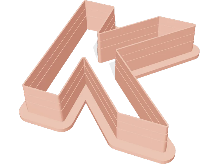 Letter K cookie cutter