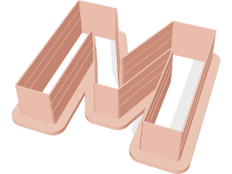 Letter M cookie cutter