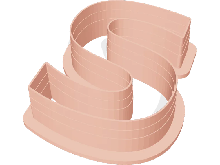 Letter S cookie cutter