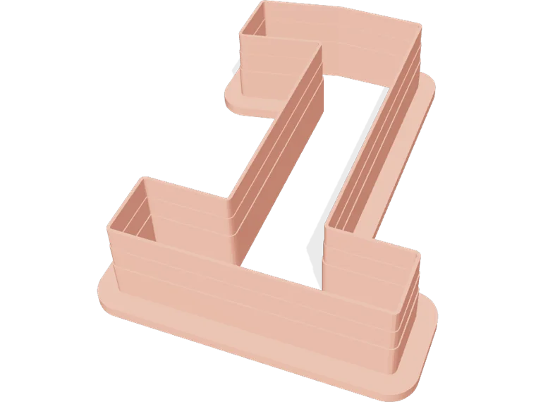 Number 1 cookie cutter, 80 mm