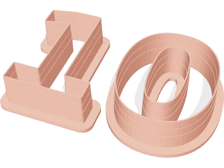 Number 10 cookie cutter, 100 mm