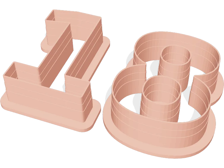 Number 18 cookie cutter, 100 mm