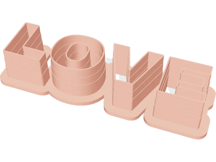 LOVE cookie cutter, 100 mm
