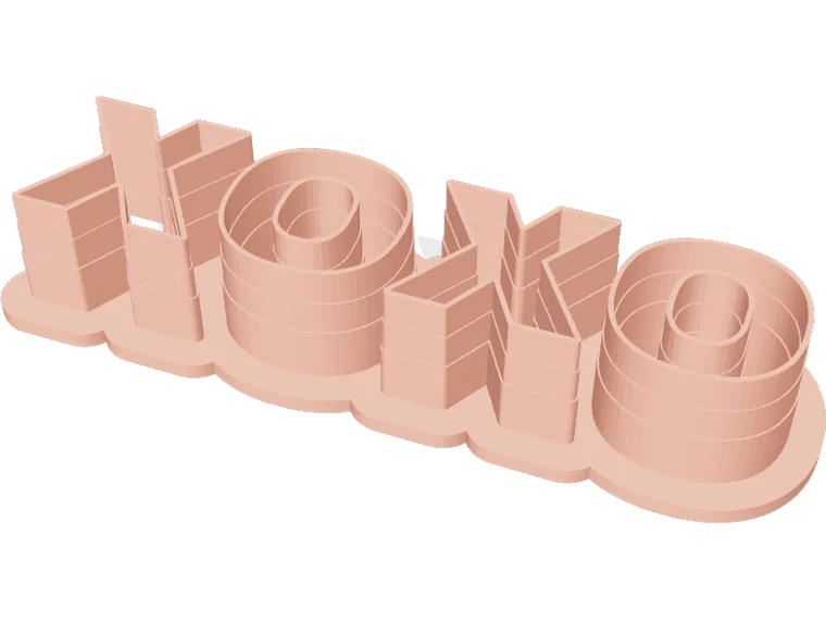 XOXO cookie cutter, 100 mm