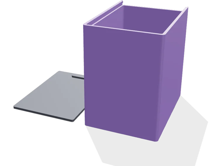 150-card storage box, slide lid