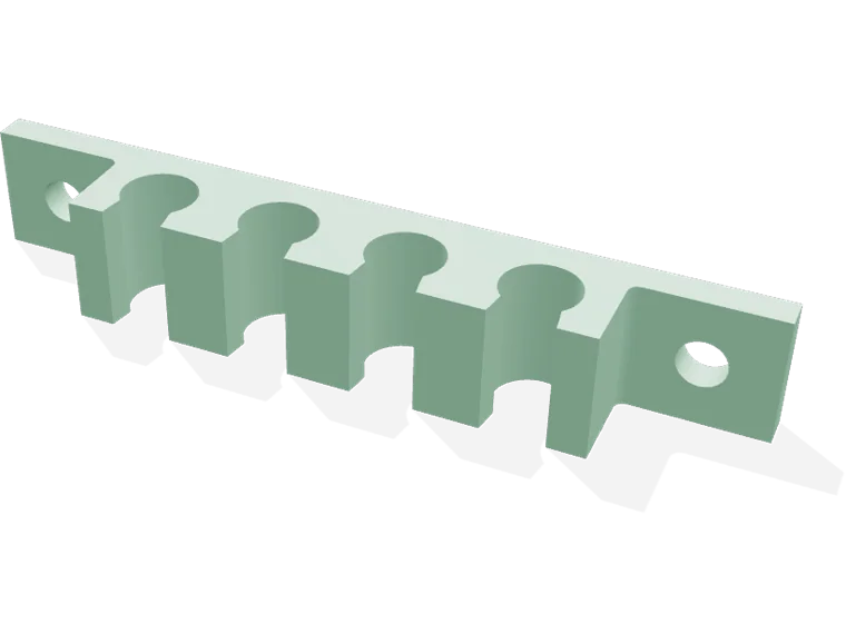 Desk cable comb, 4 channels
