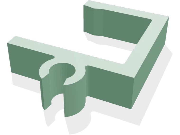 Desk edge cable clip, 1 cable