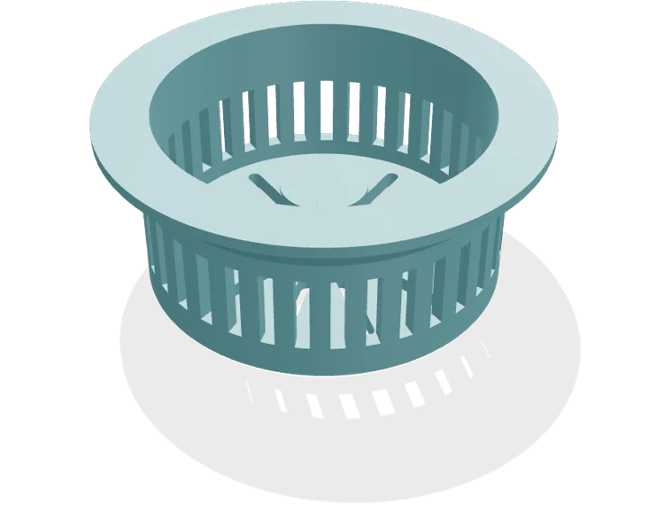 Bathtub drain hair catcher, 40 mm
