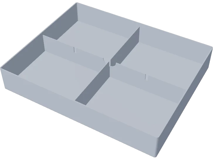 Drawer organizer 250 x 200 mm, 4 compartments