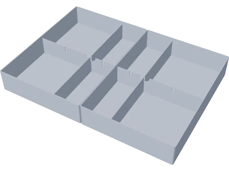 Drawer organizer 350 x 250 mm, 6 compartments