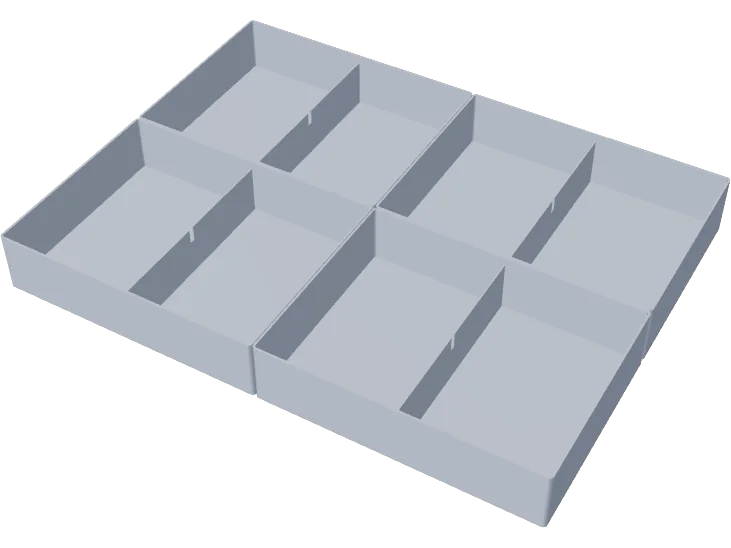 Drawer organizer 400 x 300 mm, 8 compartments