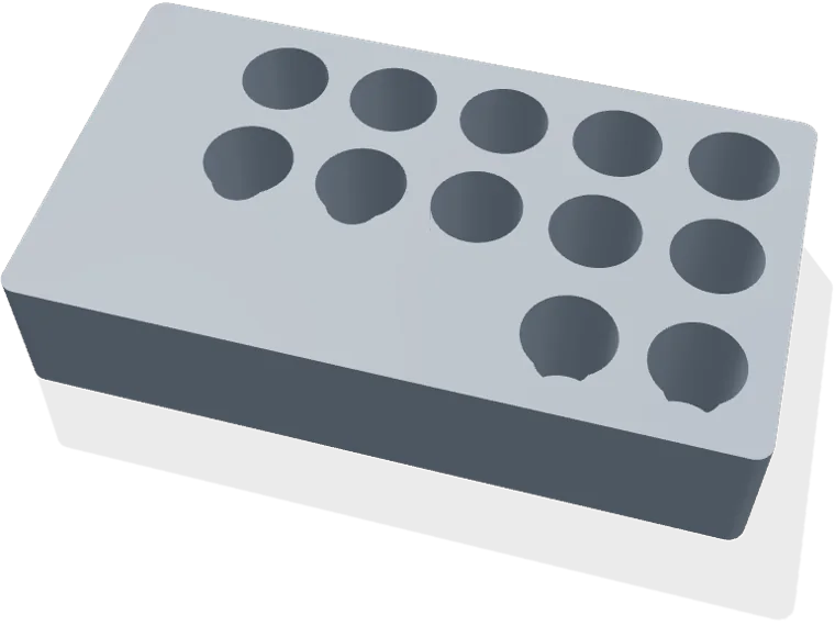 Drill bit insert, 12 round pockets