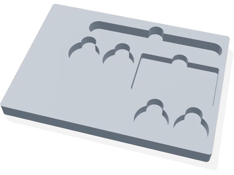 Driver set insert with bit wells