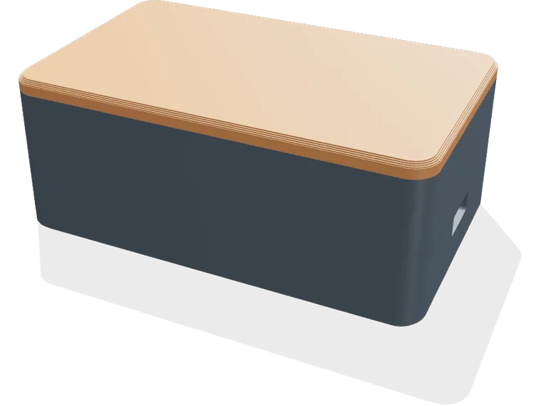 ESP32 DevKitC case, vented, snap lid