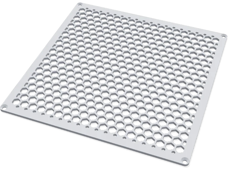 200 mm fan grille, hex pattern