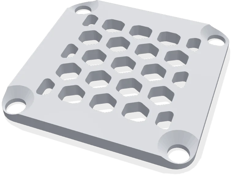 40 mm fan grille, hex pattern