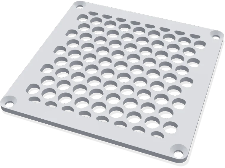 92 mm fan grille, holes pattern