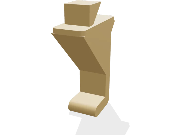 French cleat J bracket, 60 mm reach