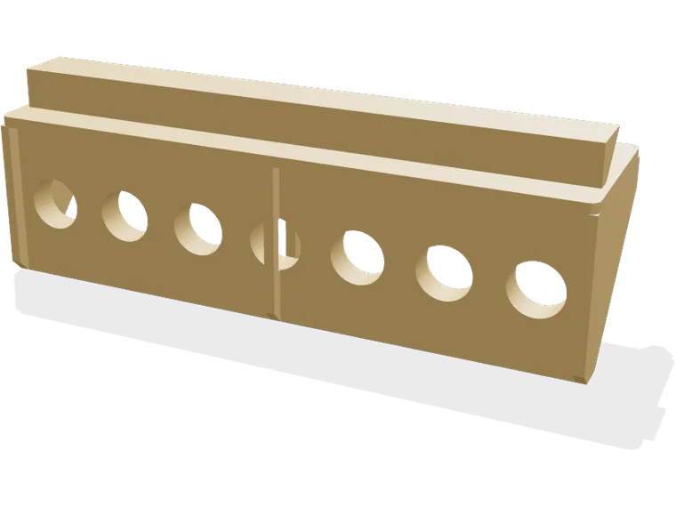 French cleat chisel rack, 16 mm holes