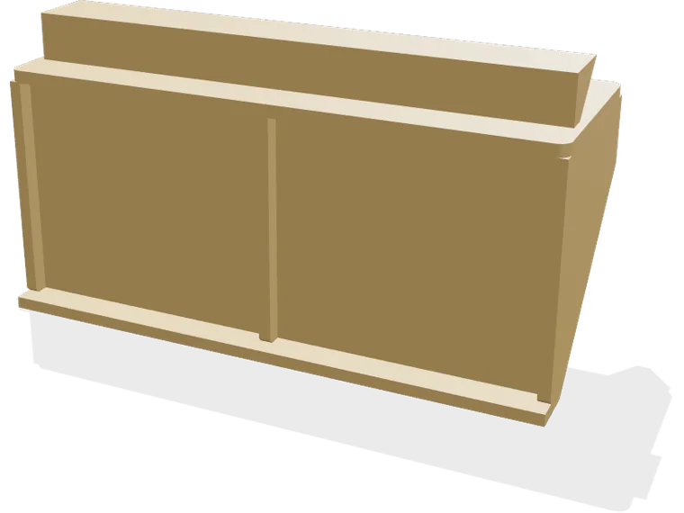 French cleat shelf 140 x 60 mm
