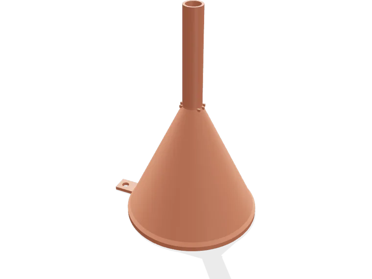 Fuel funnel 100 to 12 mm, filtered