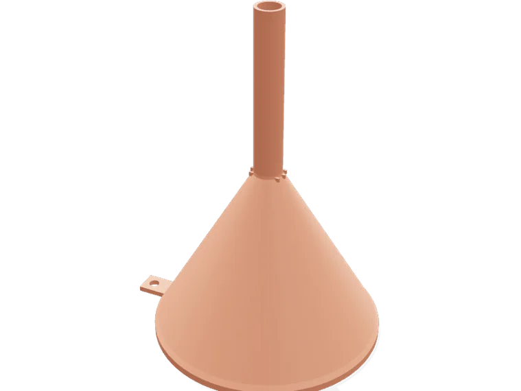 Filtered fuel funnel 120 to 12 mm