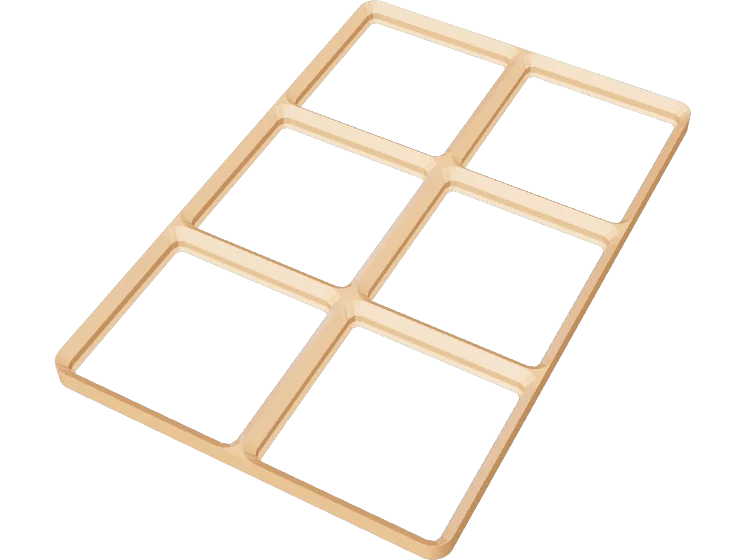 Gridfinity baseplate 2x3