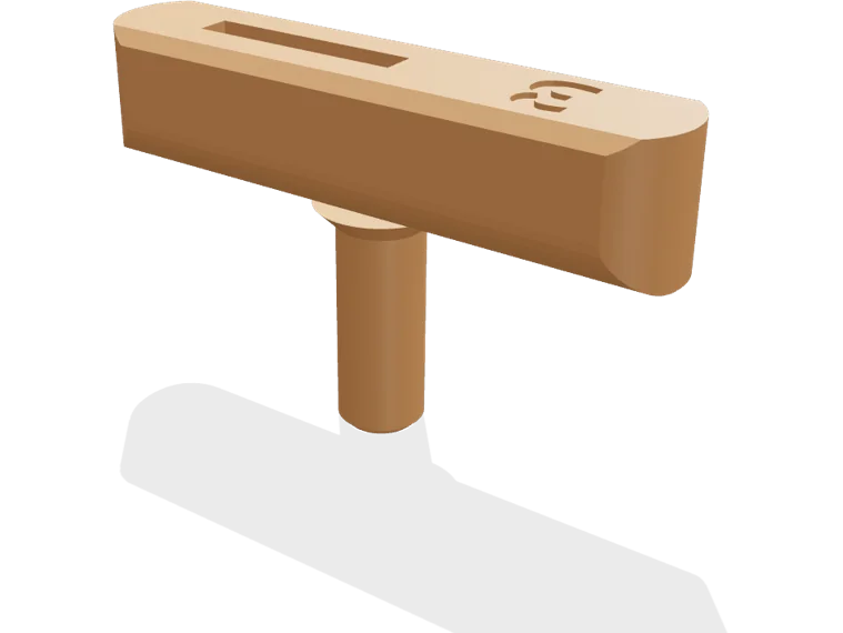 T-handle for a 3 mm hex key, with a magnet