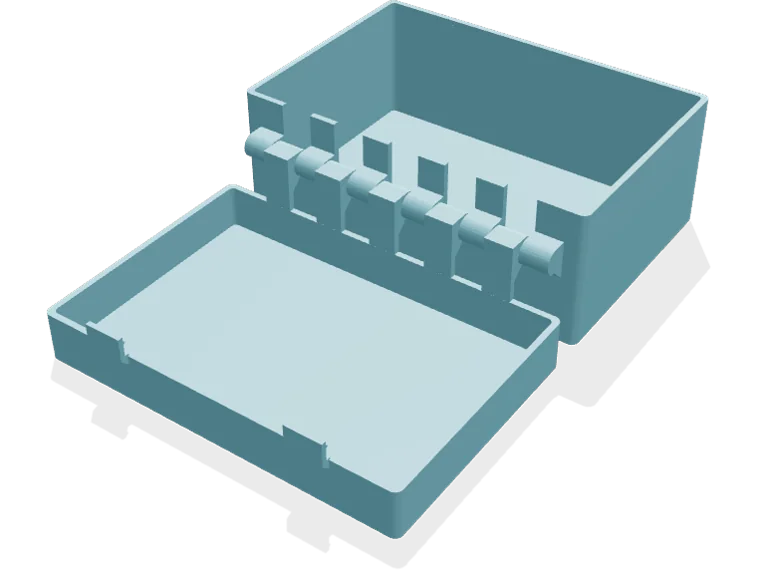 Deep hinged box 120 x 80 mm