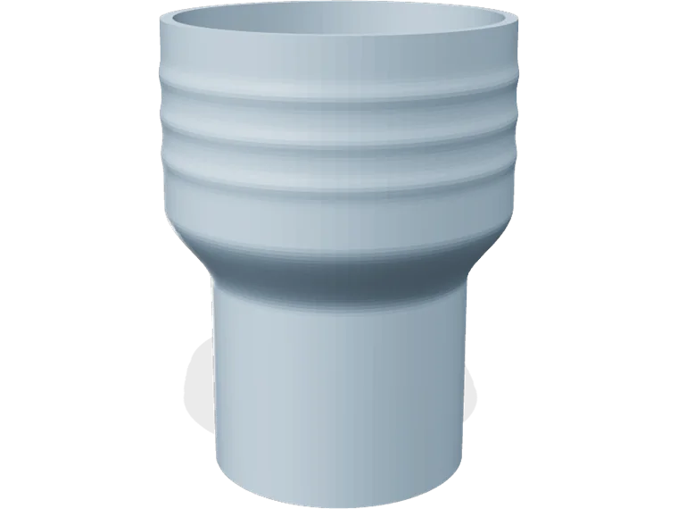 38 mm to 57 mm hose adapter