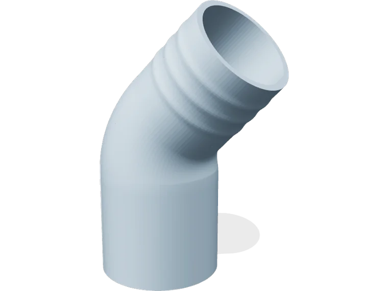 35 mm 45 degree hose elbow