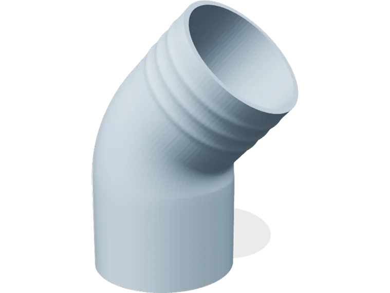 50 mm 45 degree hose elbow