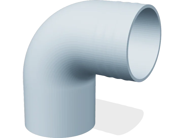 50 mm 90 degree hose elbow