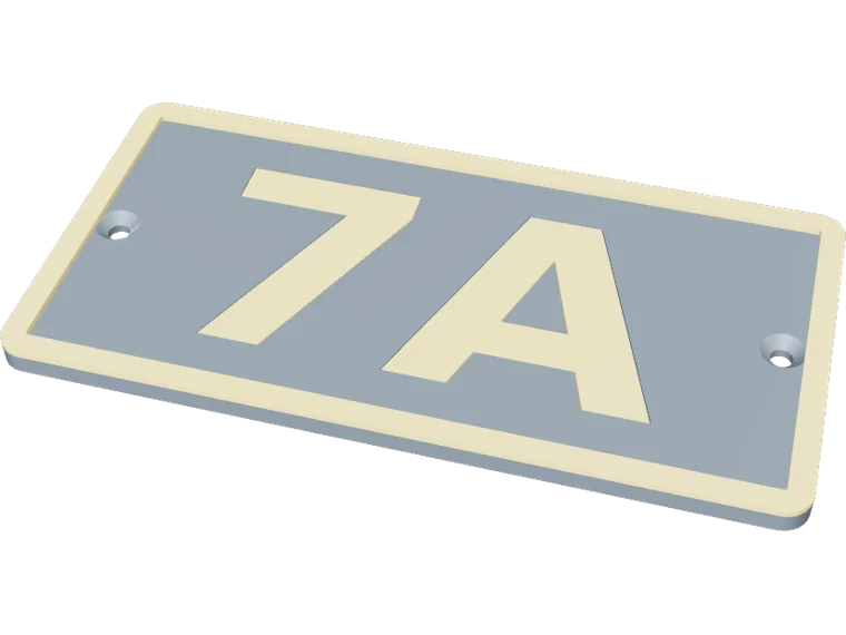 7A sign, inlay