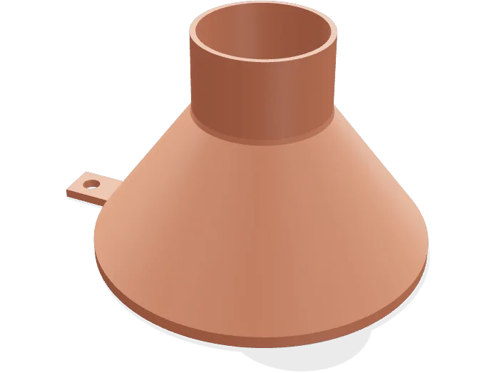 Jar filling funnel 100 to 40 mm