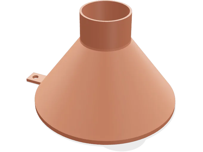 Wide-mouth jar funnel 120 to 40 mm