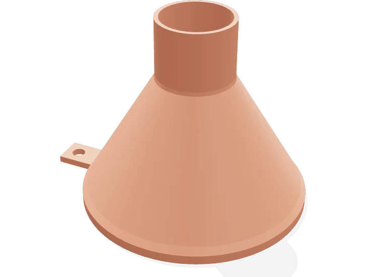 Wide-mouth jar funnel 90 to 30 mm